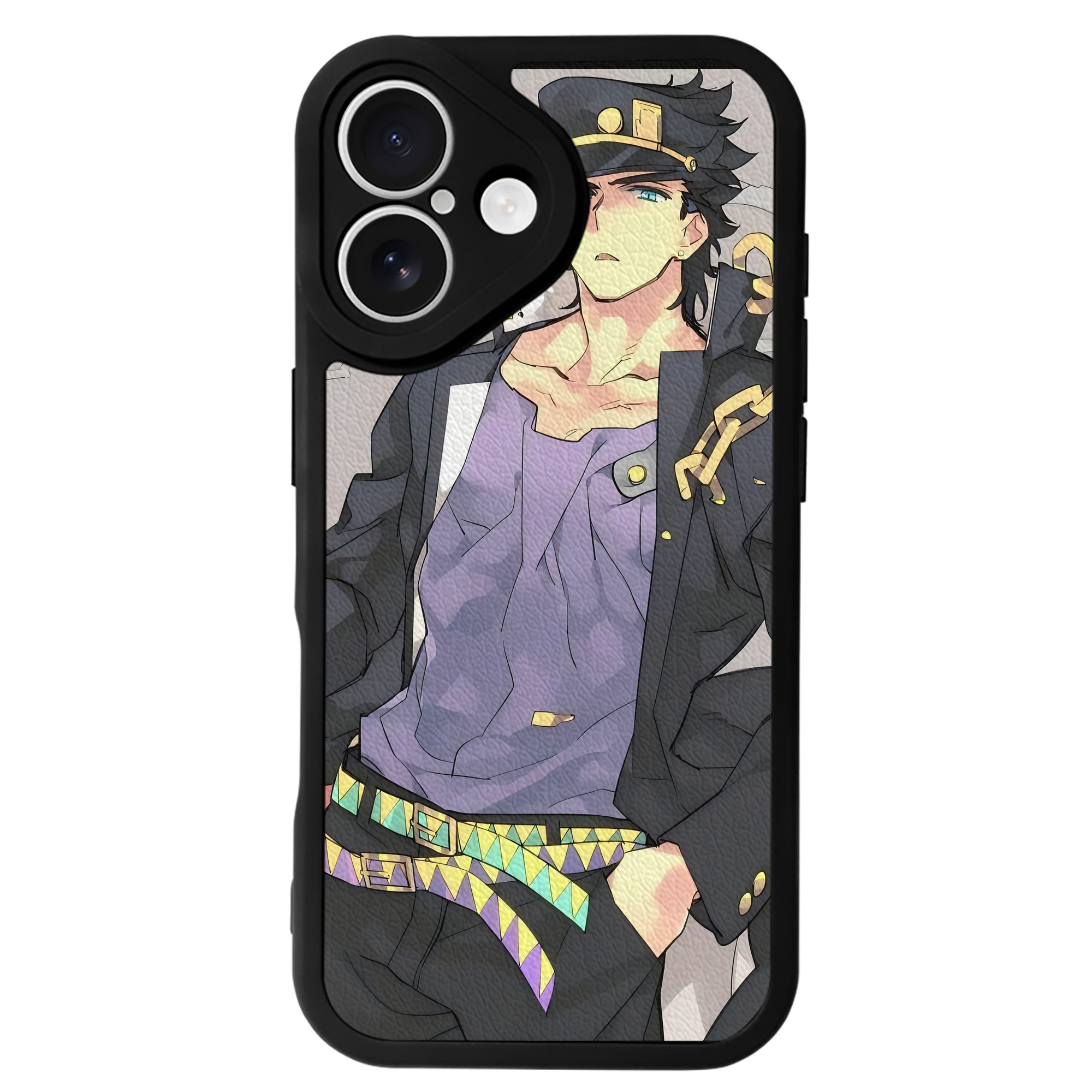 （画像用） ジョジョの奇妙な冒険 JoJo's Bizarre Adventure 【iPhone 16シリーズ対応】シリコンスマホケース（レザー調） 材質：シリコン